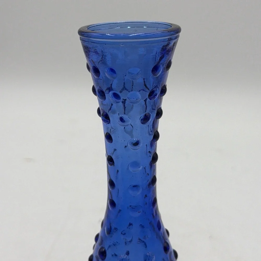 Vintage Cobalt Blue Hobnail Glass 9